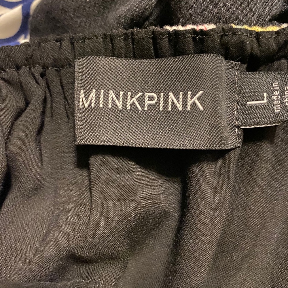 MINKPINK Black Lollie Floral Tie Back V-neck Mini - Picture 9 of 12
